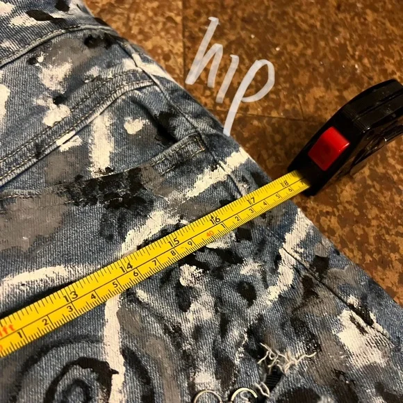 Upcycled Old Navy Super Skinny Mid Rise Jeans Women’s 10 - Picture 15 of 16